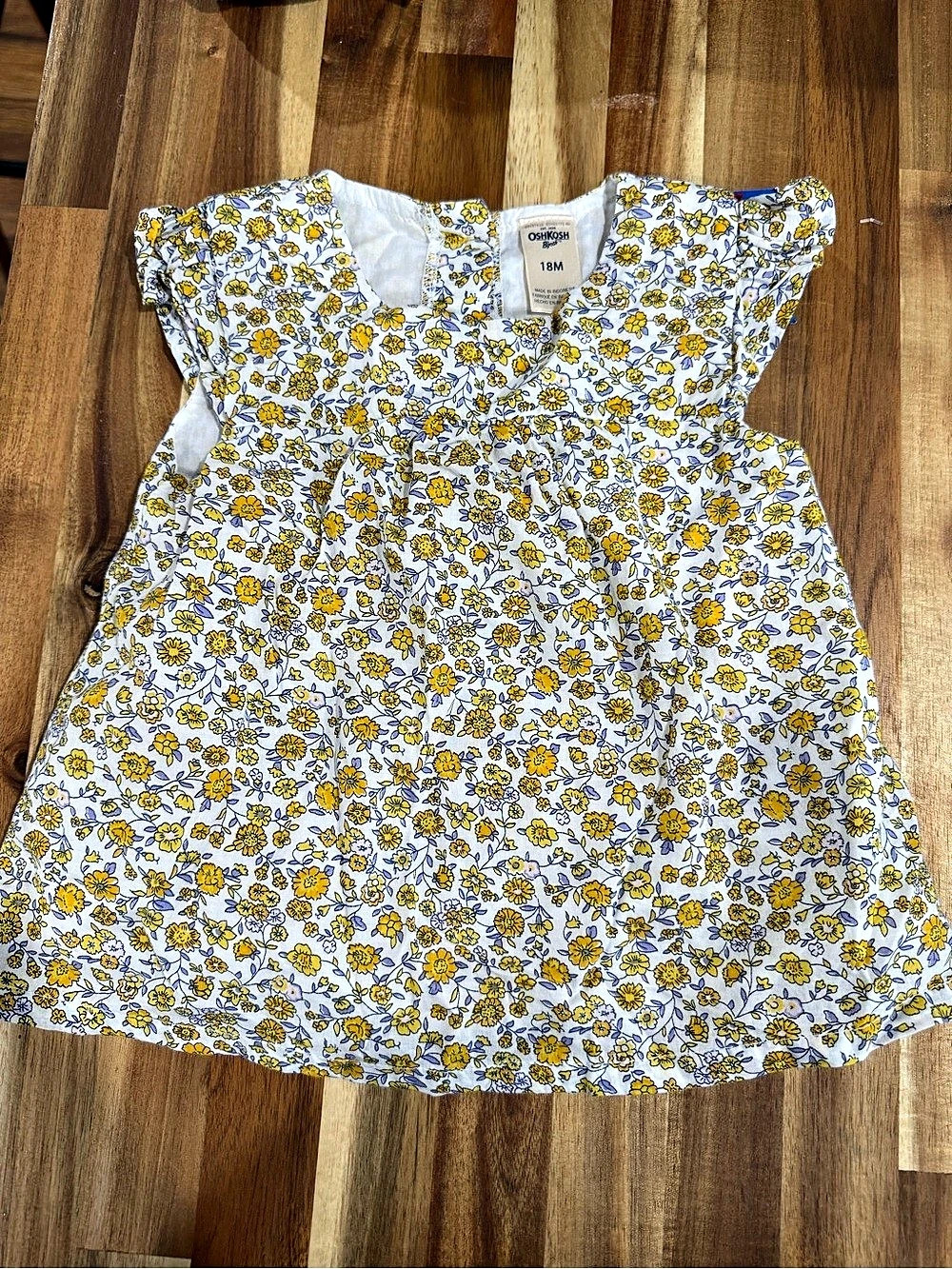 OshKosh B'gosh Floral Dress in White & Yellow Baby 18M